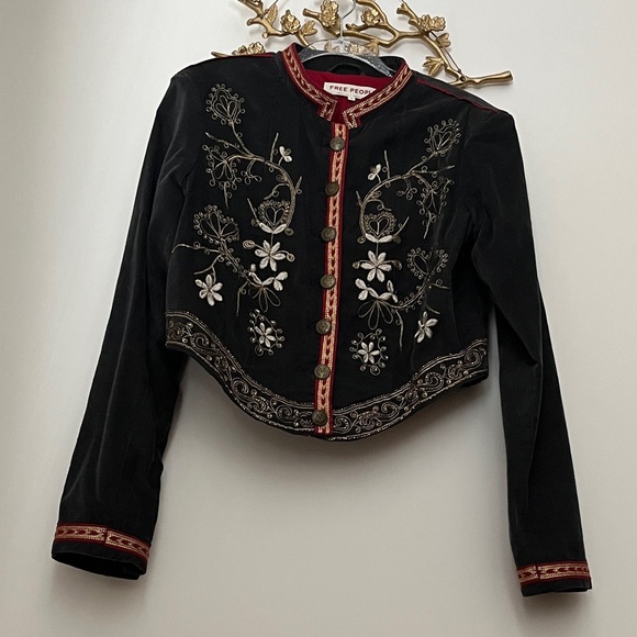 Free People Antique Ocean Embroidered Blazer - Picture 6 of 6